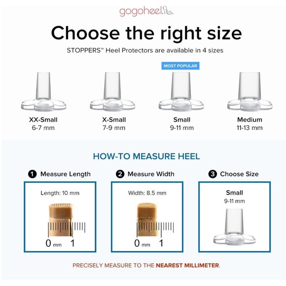 GoGoHeel STOPPERS Heel Protectors - Stops Sinking into Grass (Small) - Picture 5 of 13